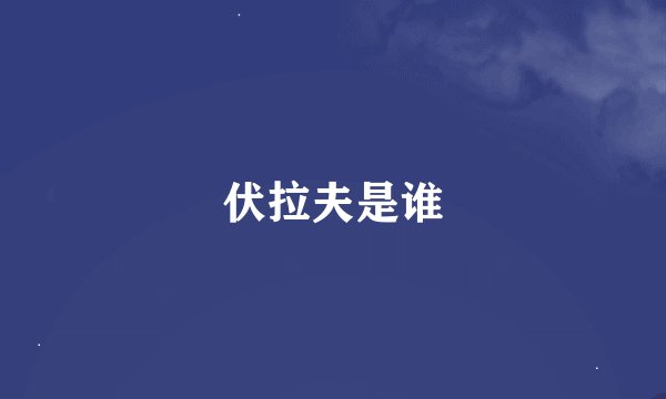 伏拉夫是谁