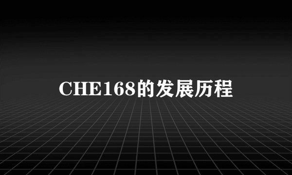 CHE168的发展历程