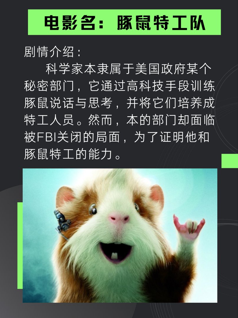 豚鼠特工队，剧情欢快有趣