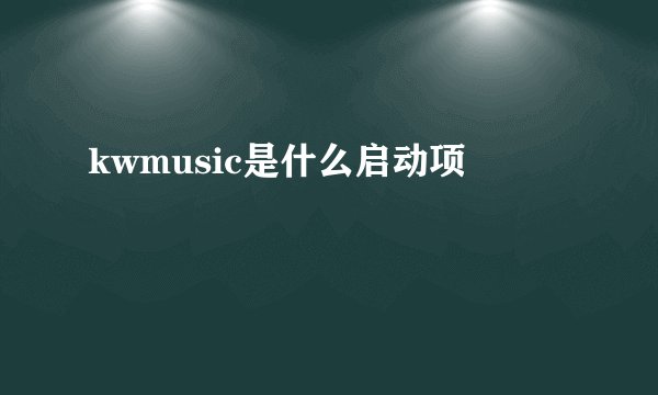 kwmusic是什么启动项