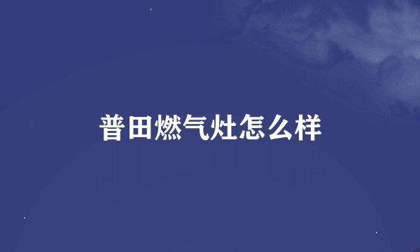 普田燃气灶怎么样
