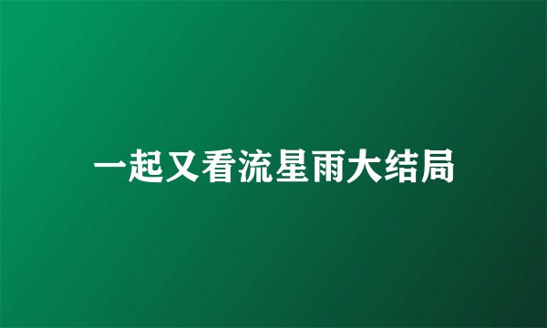 一起又看流星雨大结局