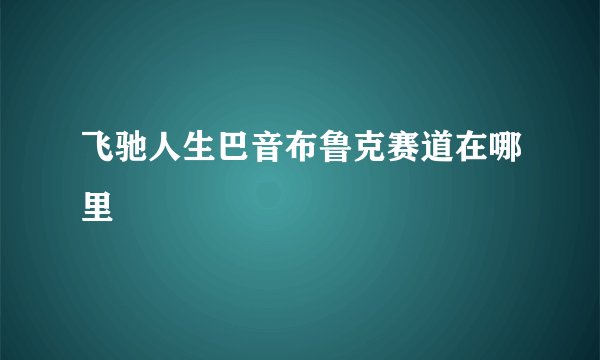 飞驰人生巴音布鲁克赛道在哪里