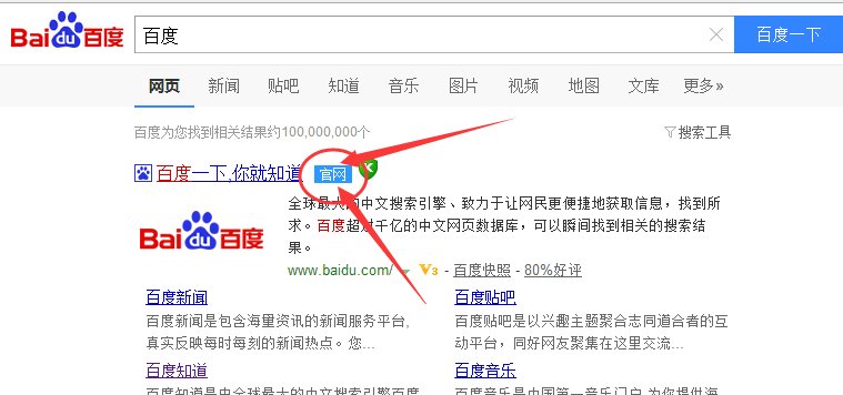 官方网站有什么样标志?