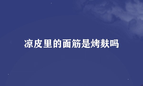 凉皮里的面筋是烤麸吗
