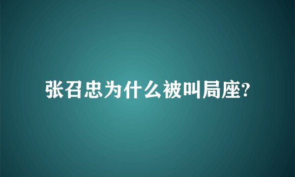 张召忠为什么被叫局座?