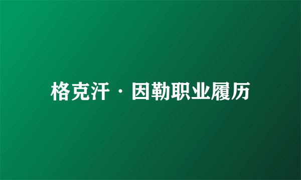 格克汗·因勒职业履历