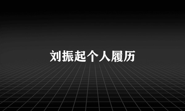 刘振起个人履历