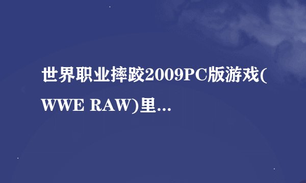 世界职业摔跤2009PC版游戏(WWE RAW)里面的巴蒂斯塔怎样发巴蒂斯塔炸弹？