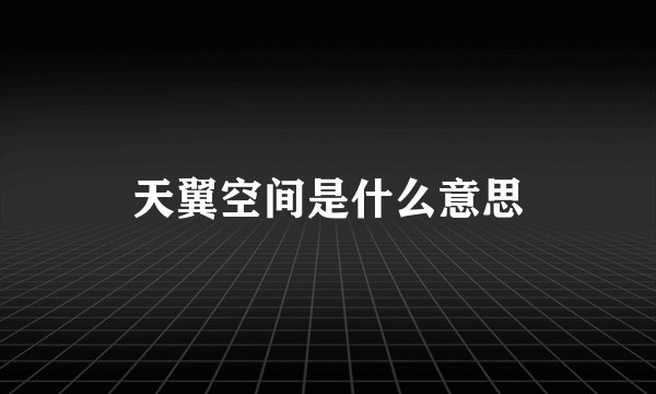 天翼空间是什么意思