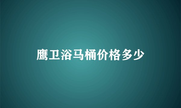 鹰卫浴马桶价格多少