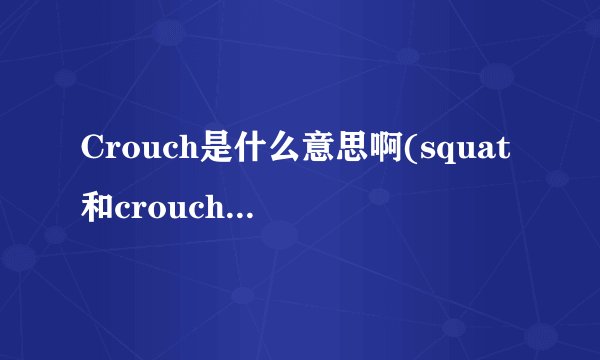 Crouch是什么意思啊(squat和crouch的区别)