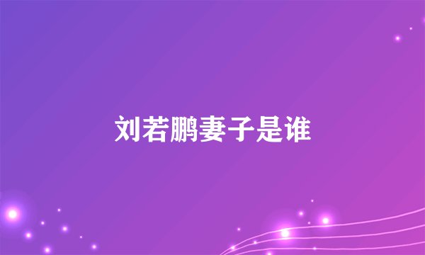 刘若鹏妻子是谁