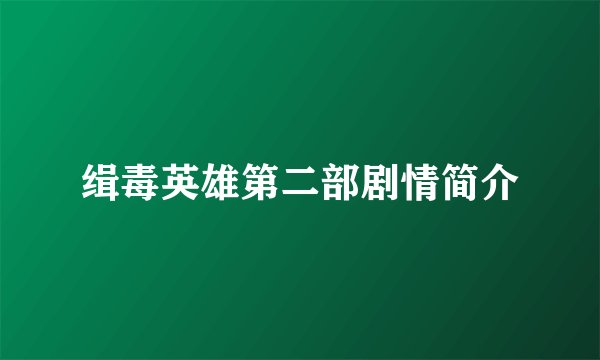 缉毒英雄第二部剧情简介