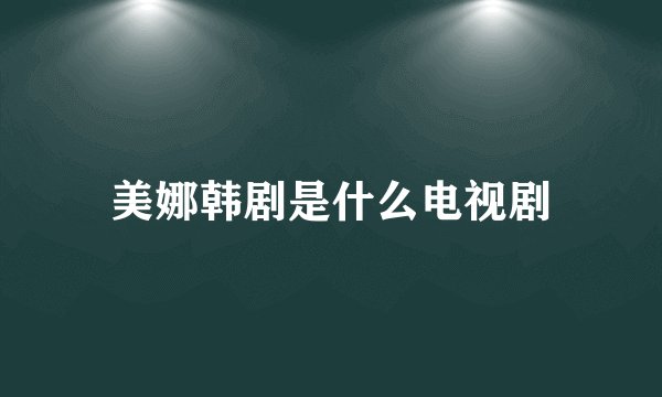美娜韩剧是什么电视剧