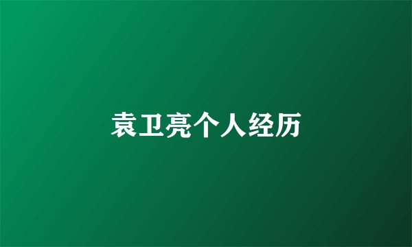袁卫亮个人经历