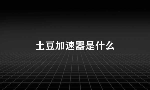 土豆加速器是什么