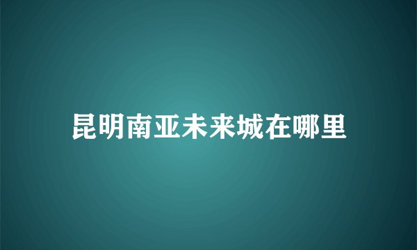 昆明南亚未来城在哪里