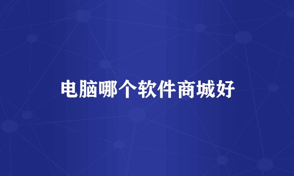 电脑哪个软件商城好