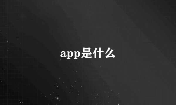 app是什么