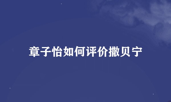 章子怡如何评价撒贝宁