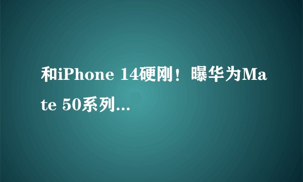 和iPhone 14硬刚！曝华为Mate 50系列旗舰手机9月发布