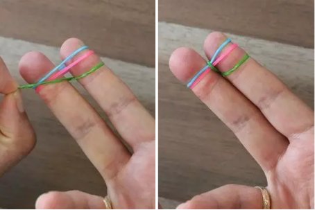 如何用小橡皮筋编织一条手链