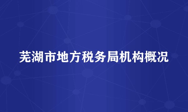 芜湖市地方税务局机构概况