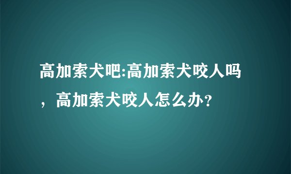 高加索犬吧:高加索犬咬人吗，高加索犬咬人怎么办？