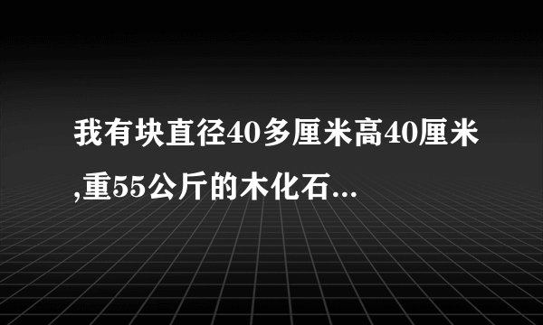 我有块直径40多厘米高40厘米,重55公斤的木化石大概值多少钱