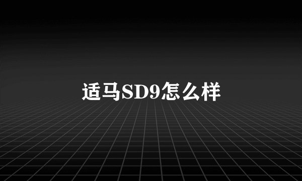 适马SD9怎么样