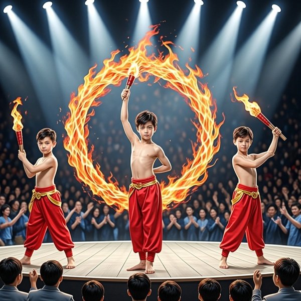 三个小男孩和火舞大结局
