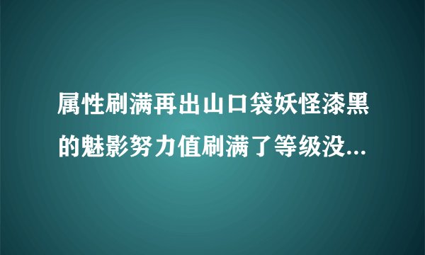 属性刷满再出山口袋妖怪漆黑的魅影努力值刷满了等级没满后面每升一级属性还