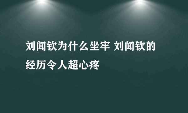 刘闻钦为什么坐牢 刘闻钦的经历令人超心疼
