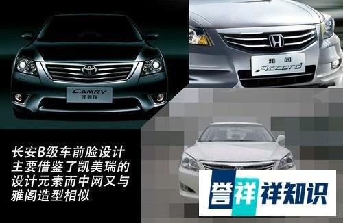 外形似雅阁＆凯美瑞 长安B级车参数曝光