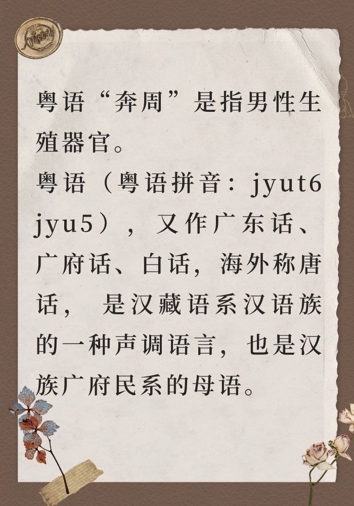 粤语奔周是什么意思?