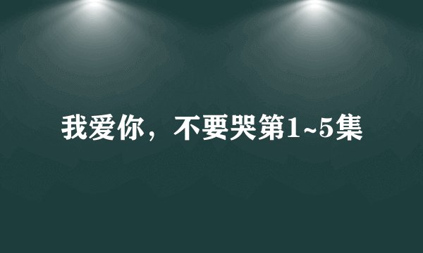 我爱你，不要哭第1~5集