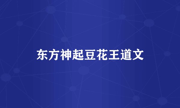 东方神起豆花王道文