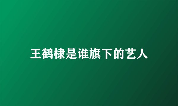 王鹤棣是谁旗下的艺人