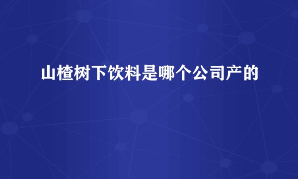 山楂树下饮料是哪个公司产的