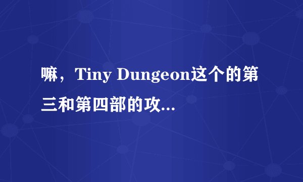 嘛，Tiny Dungeon这个的第三和第四部的攻略谁有捏~~求发，多谢（表说随便选哦）