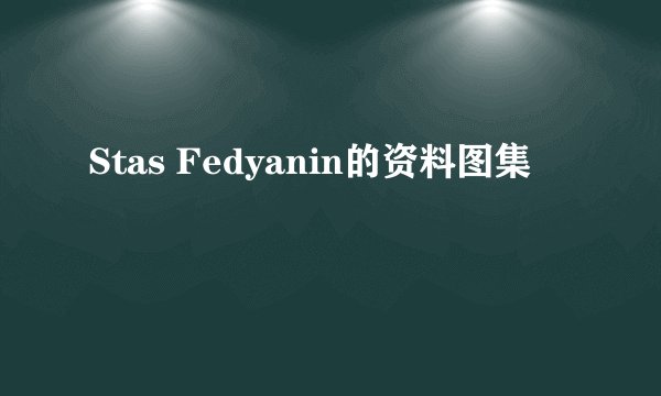 Stas Fedyanin的资料图集