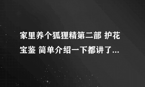 家里养个狐狸精第二部 护花宝鉴 简单介绍一下都讲了什么 所谓的大劫难是什么 最后大结局怎样