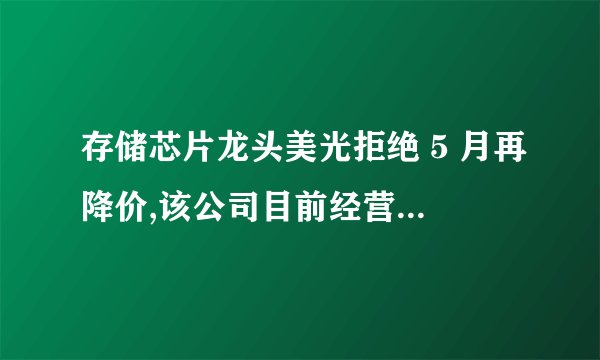存储芯片龙头美光拒绝 5 月再降价,该公司目前经营现状如何
