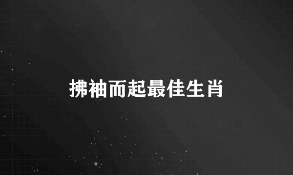 拂袖而起最佳生肖