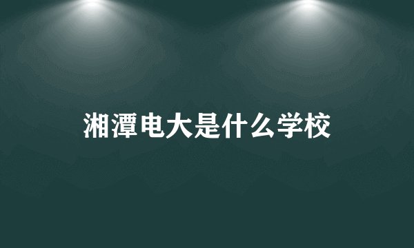 湘潭电大是什么学校