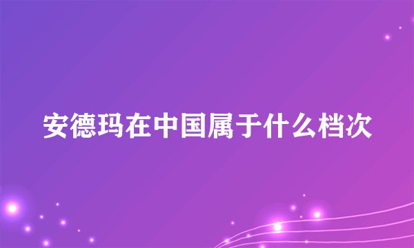 安德玛在中国属于什么档次