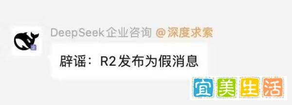 DeepSeek官方辟谣：R2发布为假消息