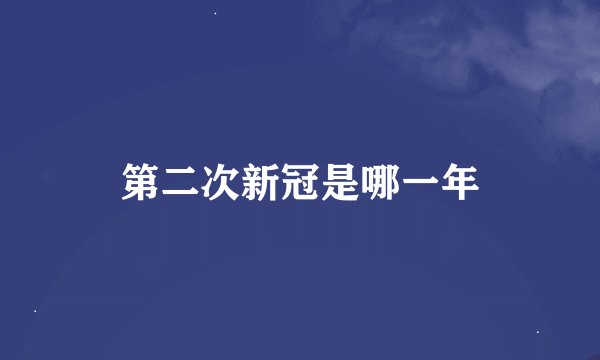 第二次新冠是哪一年