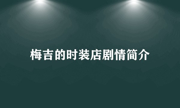 梅吉的时装店剧情简介